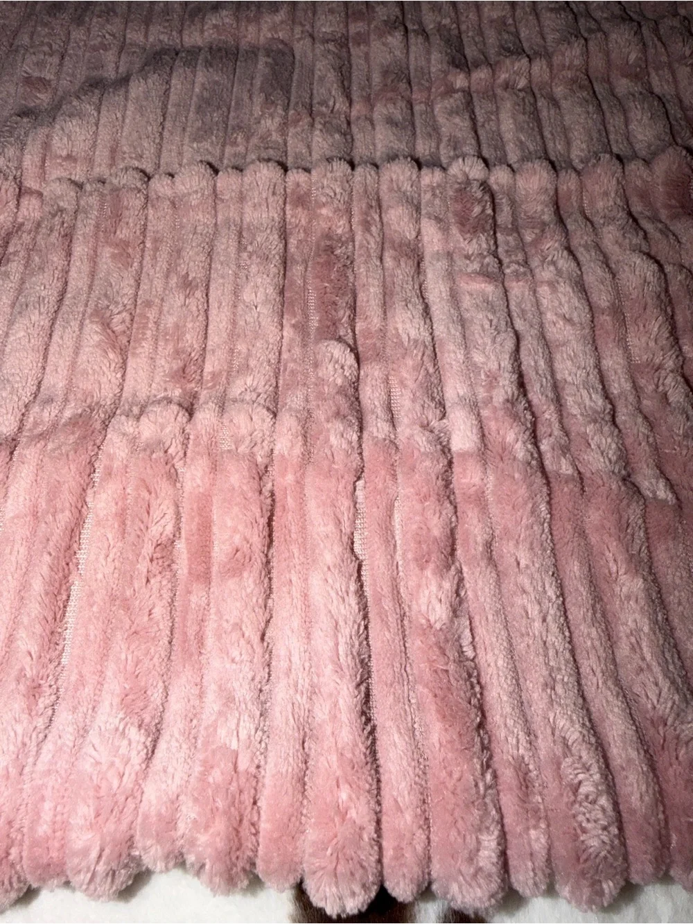 Plush Ribbed Lumbar Pillow - Baby Pink